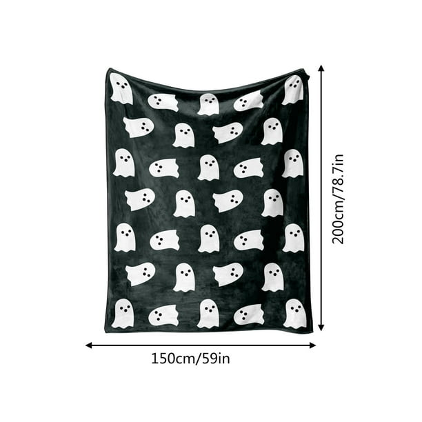 Uuiauoio Halloween Decor Soft Cozy Blanket for Bed Couch Sofa Ghost ,Halloween Printed Blanket Lunch Break Blanket Sofa Blanket Office Blanket