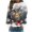 Grey, variant on SRZYMJ Christmas Sweaters Ladies Casual Cool Santa Printed Round Neck Long Sleeved Lightweight Hoodie Top