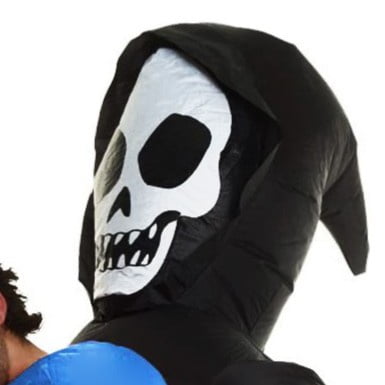Grim Reaper Pick Me Up Inflatable Halloween Costume for Adults, Adult Size S-XL (28-42), by Morph Costumes