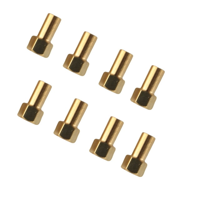 8 Pcs Écrou de Roue RC en Laiton 1/24 Résistant à l'Usure, Écrous Hexagonaux de Remplacement pour Axial SCX24, Fixer le Moyeu, Améliorer la Stabilité. Fort, Robuste, Résistant, Longue Durée de Vie, Remplacement Idéal