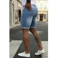 thumbnail image 3 of ABPHQTO Pantalones cortos de mezclilla de hombre de tiro bajo desgastados azul cielo para hombre, 3 of 5