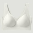 thumbnail image 4 of Cihdmfb Seamless Bras for Women Wireless Supportive Bra Comfortable No Underwire Full Coverage Push Up Bra Plus Size Supportive Wireless Bras Breathable Lightweight Soft Everyday Bra White Xl, 4 of 5