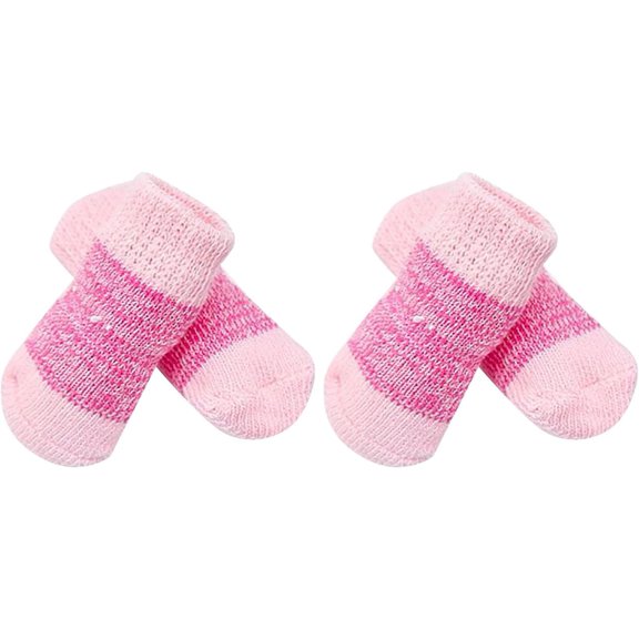 Socks with Clip Anti-Slip Socks Dog Socks Indoor Puppy Set Dog Socks Dog 4-Piece Socks Dog Anti-Slip Protection Black Tights for Women Opaque (Pink, S)