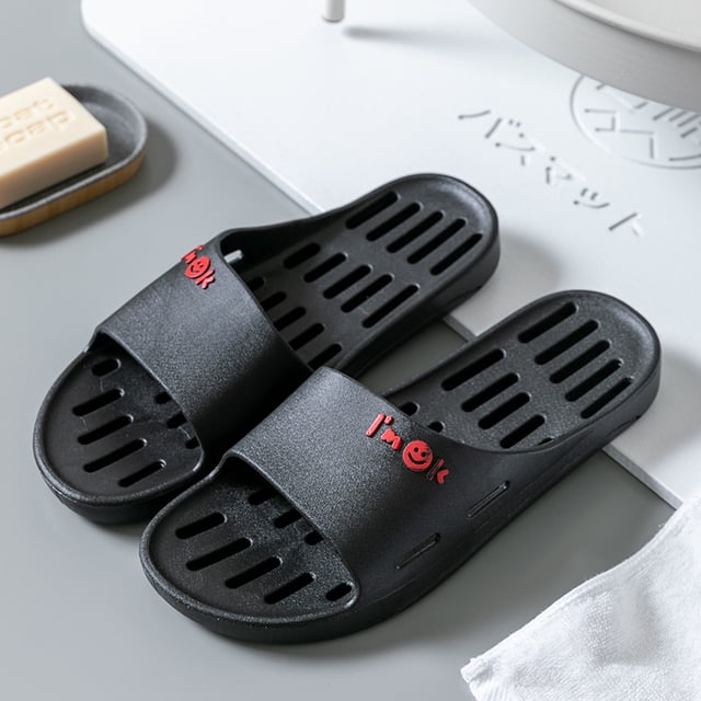 Zapatillas de casa para las cuatro estaciones, zapatillas de baño antifugas, zapatillas de baño para hombre y mujer con suela suave, huecas y antideslizantes