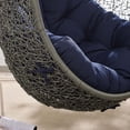 thumbnail image 4 of Swing Lounge Chair, Sunbrella, Grey Gray Blue Navy, Modern Contemporary Urban Design, Outdoor Patio Balcony Cafe Bistro Garden Furniture Hotel Hospitality, 4 of 8