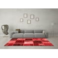 thumbnail image 3 of Ahgly Company Machine Washable Indoor Square Patchwork Red Transitional Area Rugs, 6' Square, 3 of 4