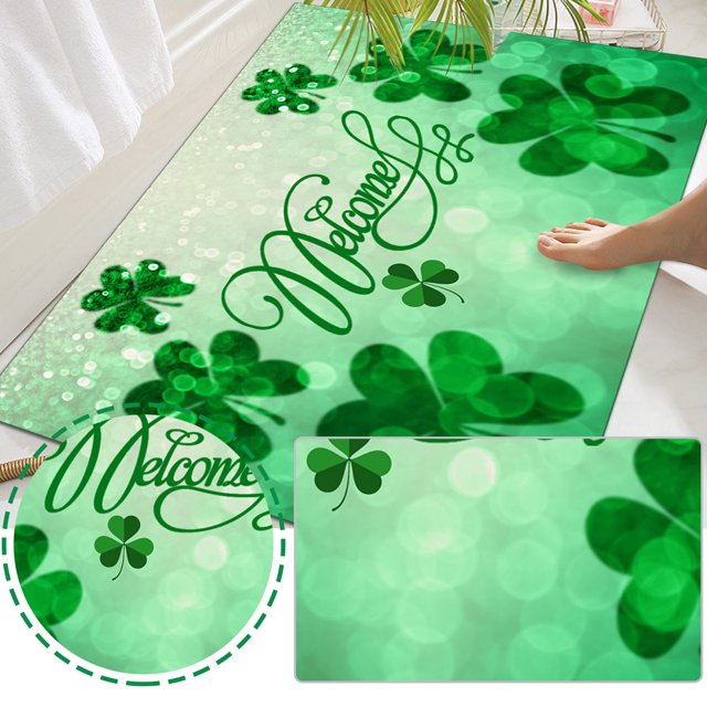 St. Patrick's Day Welcome Doormats Home Carpets Decor Carpet Living Room Carpet
