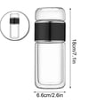 thumbnail image 1 of Glass Infuser, 3-in-1 Design Glass Infuser Built-in Filter Tea Infuser, Double-Layer Tea-Leaf Separation Tea Maker with Filter, Used for Tea and Other Drinks, 1 of 3