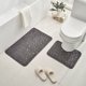 thumbnail image 1 of Juego de 2 alfombras de baño de espuma viscoelástica Naxoaeo en liquidación: alfombra de baño gruesa, suave y antideslizante, y tapete de baño contorneado, absorbente y lavable., 1 of 3