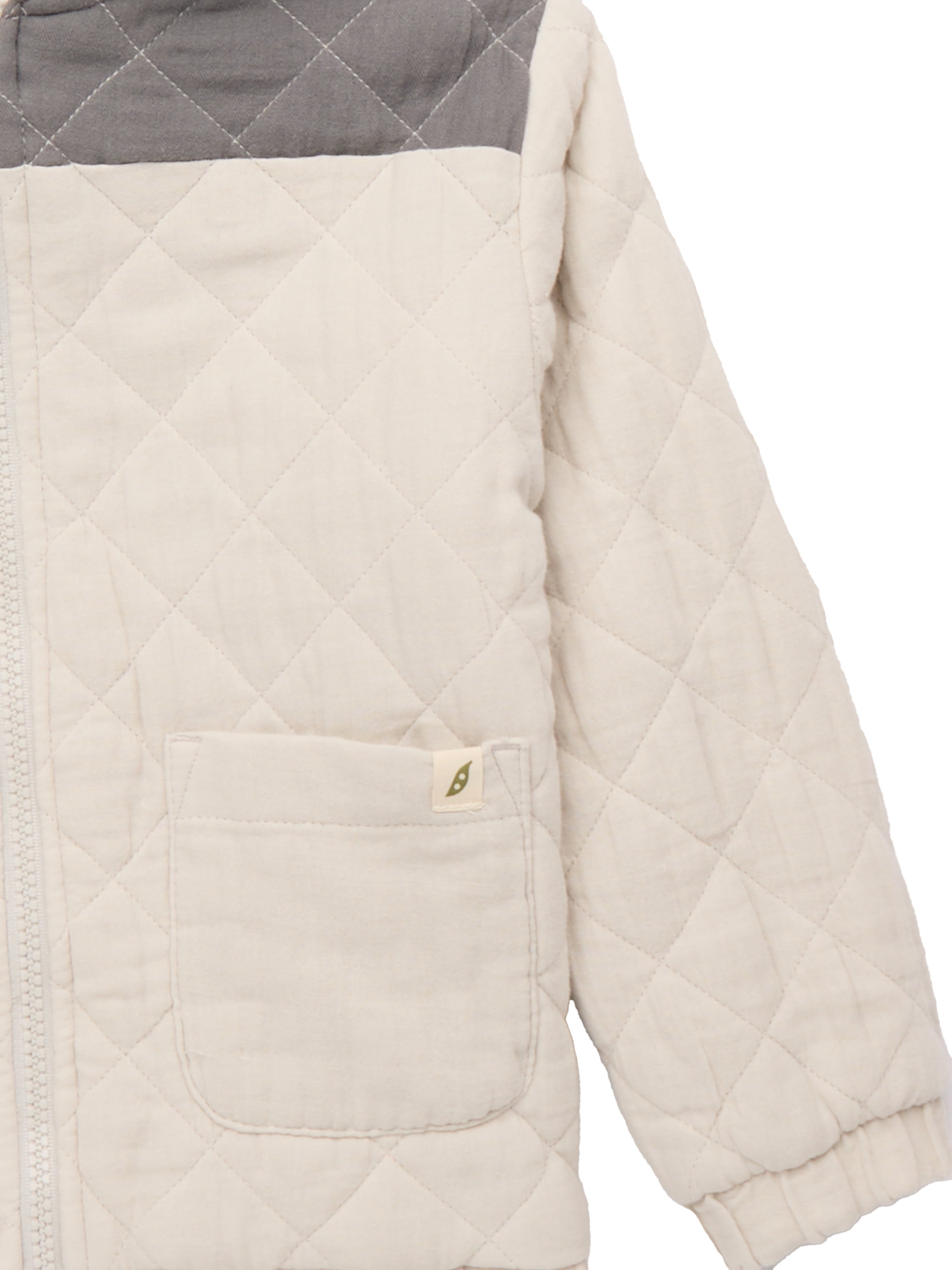easy-peasy Toddler Boy Quilted Gauze Hooded Zip-Up Jacket, Sizes 18M-5T