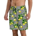 thumbnail image 2 of Logiee Lemons on Striped Print Mens Swim Trunks Quick Dry Board Shorts,Breathable Hawaii Beach Shorts Swimwear Bathing Suits-Large, 2 of 6