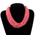 thumbnail image 3 of Jumpingount Collar de cadena para mujer, festival, fiesta, cumpleaños, escuela, trabajo, compras, citas, decoración, joyería de moda para Accesorios de disfraces Rojo, 3 of 6