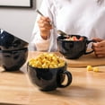 thumbnail image 3 of Jumbo Soup Mug Coffee Large - Ceramic Wide Oversized Extra Big Handle Bowls Latte Friends Mug Set Gaint Cereal Oatmeal Cappuccino Cup Set 27 oz, 3 of 7