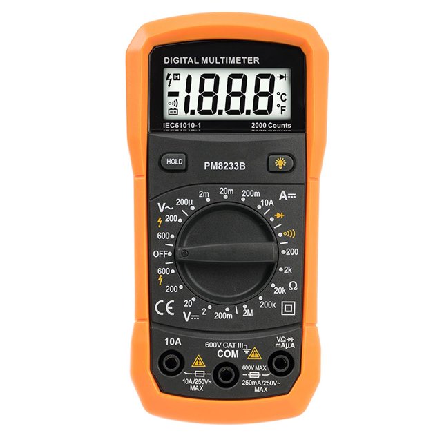 Probador De Rango Automático Pm8233B Con Diseño Ultrafino Multímetro Digital Inteligente Mide La Prueba De Resistencia De Frecuencia De Temperatura Del Diodo Del Condensador Para Dispositivos Moyic TO002621-00