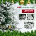 thumbnail image 5 of Gymax 6 FT Pre-Lit Snow-Flocked Artificial Christmas Tree Hinged Christmas Tree w/ 1022 Branch Tips, 5 of 10