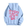 thumbnail image 4 of larppty Puff Print Lettering Oversized Full Zip Hoodie with Pocket - Y2K Preppy Pullover for Women Teens Girls（Sky Blue，XXL）, 4 of 4