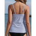 thumbnail image 5 of Charmo Women's High Neck Tankini Tops Only Tummy Control Swimsuit Top Ruched Swim Top Without Bottoms, 5 of 5