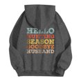 thumbnail image 4 of WEAIXIMIUNG Robe Sweat à Manches Courtes pour Femmes Col Rond Décontracté avec Poche Imprimé Lettres Anglaises, 4 of 5