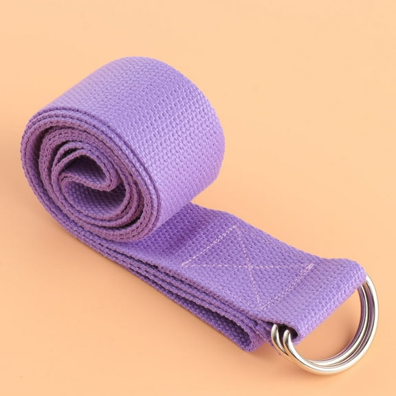 EXHUMKY Long Yoga Strap Purple for Pilates and Flexibility Training