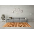 thumbnail image 3 of Ahgly Company Indoor Round Abstract Orange Modern Area Rugs, 7' Round, 3 of 4