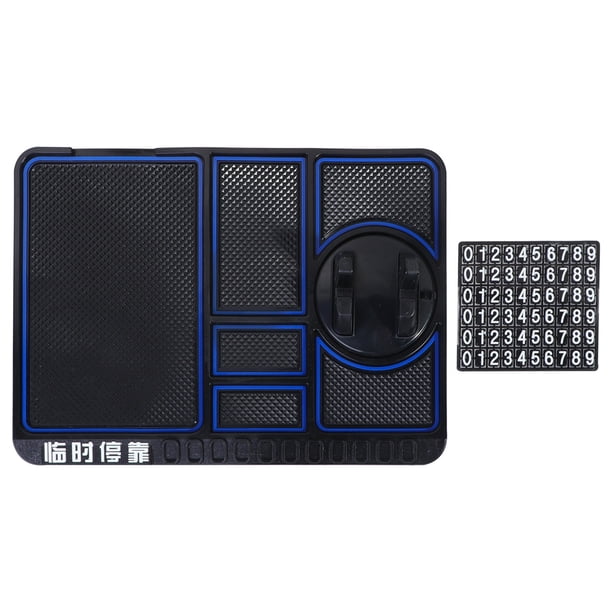 EeaseMX Alfombrilla de almacenamiento multifuncional para panel de instrumentos de coche, soporte para teléfono móvil y GPS, alfombrilla antideslizante (azul)