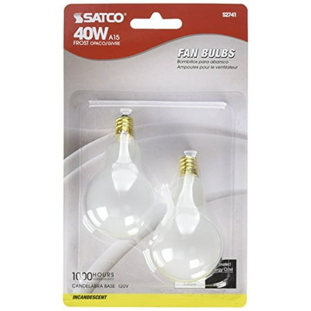 Satco Candelabra A15 Incandescent Ceiling Fan Light Bulb