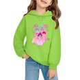 thumbnail image 2 of Moonsky Sudadera con capucha y cordón HUNTRX, estampado de grupo de chicas coreanas, jersey corto, suave y cómodo, top de manga larga para primavera y otoño. Verde fluorescente 140, 2 of 5