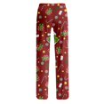 thumbnail image 6 of Women Christmas Print Lounge Pants Drawstring Soft Sleepwear Holiday Pajama Bottoms Comfy Homewear Trousers for Holiday Mornings, 6 of 6