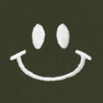 thumbnail image 2 of Dalix Smile Face Embroidered Fleece Cropped Hoodie Cold Fall Winter Women in Military Green L Large, 2 of 5