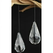 Acrylic Crystal Raindrop Chandelier Drops, Clear, 2-Inch, 14-Piece