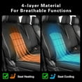 thumbnail image 3 of EKR Custom Fit F150 Car Seat Covers for 2021-2026 Ford F150 SuperCrew Lariat & 2023-2026 F250/F350/F450 SuperDuty CrewCab Lariat - Full set Leather (Black with Gray), 3 of 7