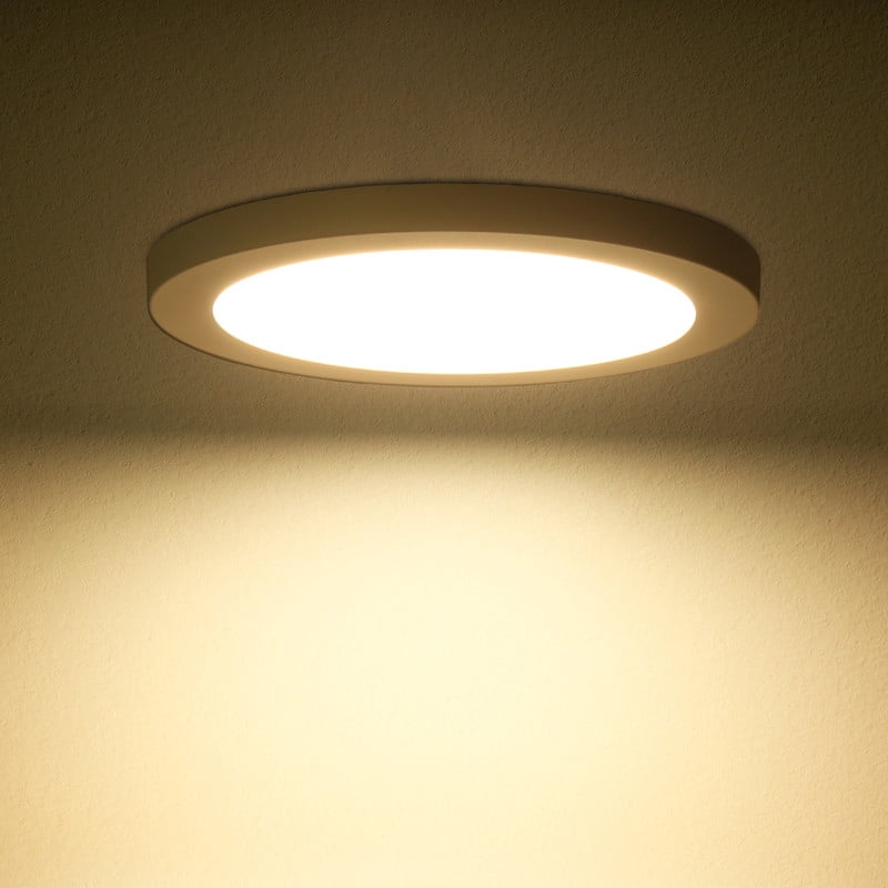 LNC 7" LED Flush Mount Ceiling Light,5CCT Adjustable,Ultra Thin,Damp Rated