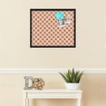 thumbnail image 3 of PinPix 24x20 Custom Cork Bulletin Board Argyle Burnt Orange Poster Board Has a Fabric Style Canvas Finish, Framed in Argyle Burnt Orange, by ArtToFrames (PinPix-634), 3 of 6