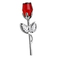 thumbnail image 2 of simhoa Glass Rose Flower Gift Artificial Flower Christmas Thanksgiving Day Wedding Gift Red, 2 of 8