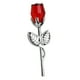 thumbnail image 2 of Rosa de cristal, regalo romántico para San Valentín, día de la madre, graduación. Plata Rojo, 2 of 9