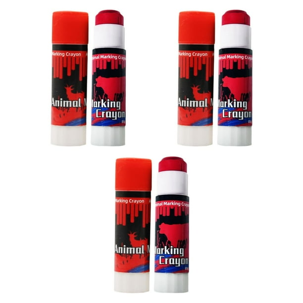 Crayones marcadores para ganado, color de alta visibilidad, resistente al agua, marcador agrícola para Rojo 12 Uds.