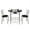 Black, variant on Hassch 3 Pieces Dining Set for 2 Person, Kitchen Breakfast Table Set with Storage Rack & Metal Frame for Living Room Apartment, Space Saving, Black