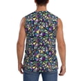 thumbnail image 4 of Fotbe Purple-Gold Triangles Men's Camiseta sin Mangas Estampada para Hombres, Playera Casual para Gimnasio, Entrenamiento, Playa-Small, 4 of 7