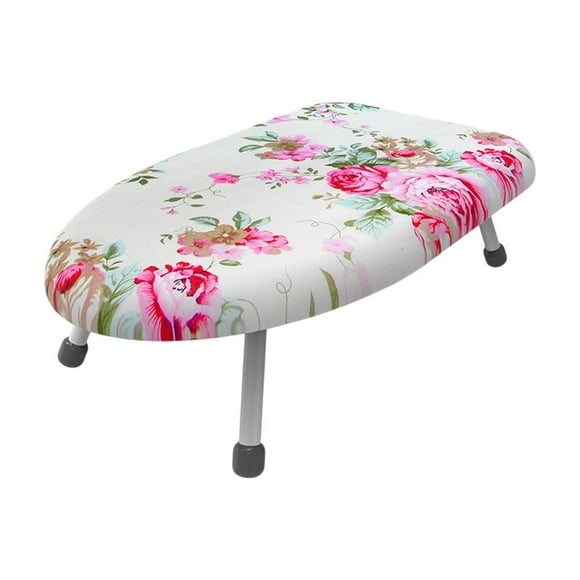 Tabletop Ironing Board Small Folding Iron Board with Non-Slip Feet & Extra Thick Cover - 23.6x14.56x6.7in Portable Compact Ironing Board for Travel/Home (Multicolor 2.42lb Lightweight)