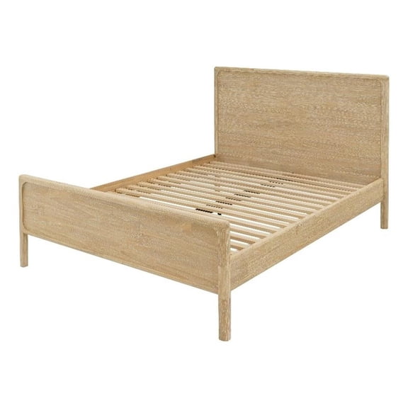 NPD Furniture Hansville Queen Bed Set in Natural Whitewash