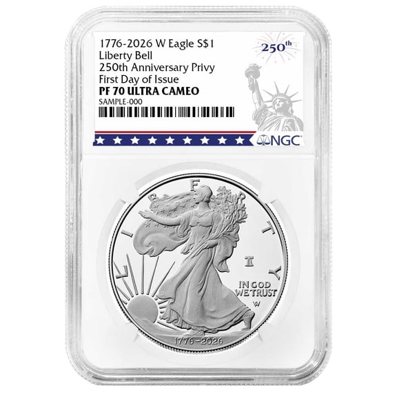 2026-W Proof $1 American Silver Eagle NGC PF70UC FDI 250th Liberty Label