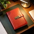 thumbnail image 5 of A5 Lock Diary with Vintage Password Lock, PU Leather Journal 240 Pages Notebook(Red,14.8*21cm / 5.83*8.27in), 5 of 6