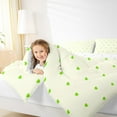 thumbnail image 4 of Manfei Cute Heart Print Queen Comforter Set,Cartoon Loves Pattern Bedding Sets,Yellow Green Bedding Comforter Set For Girls,Microfiber Bedroom Decor Reversible,3pcs, 4 of 8