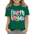 thumbnail image 2 of YunPes Fourth Grade Girls Boys First Day of School T-shirts Funny Graphic Print Short Sleeve Tops Kids Summer Crewneck Tee Back to School, 2 of 4