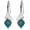 Butterfly, variant on Genuine Turquoise with Butterfly/Dragonfly/Hummingbird Hook Earrings 925 Sterling Silver Western Style 6 mm Round Green Turquoise Hook Dangle Earrings for Women Gifts