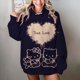 thumbnail image 1 of Sudadera con capucha de estilo hip hop para mujer, informal, con estampado de Hello Kitty, de gran tamaño, holgada, a la moda, para otoño, 1 of 1