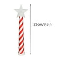 thumbnail image 2 of Christmas Star Light-Up Wand Decoration - Red & White Striped LED Glitter Wand, Festive Holiday Ornament for Home, Party, Christmas Tree & Perfect Holiday Gift, 9.8in/25cm, Multicoloured, 2 of 7