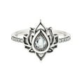 thumbnail image 1 of Anillos para mujer, regalos para mujer, anillo retro, joyería de flor con forma de gota de agua, anillo de moda con circonita y diamante para mujer, anillo vintage, regalo de compromiso, anillo de bod, 1 of 2