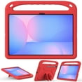 thumbnail image 3 of Kids Case for Samsung Galaxy Tab S10 FE Plus 13.1" 2025 SM-X620 / SM-X626 / SM-X626B, Heavy Duty Shockproof Silicone Kids Friendly Kickstand Cover with Handle Grip & Stylus Holder, Red, 3 of 6
