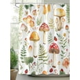 thumbnail image 2 of Shower Curtain Mushroom Ladybug Shower Curtains for Bathroom, Waterproof Polyester Shower Curtain Set with Hooks, Extra Long 72" x 84" Green Leaf, 2 of 6
